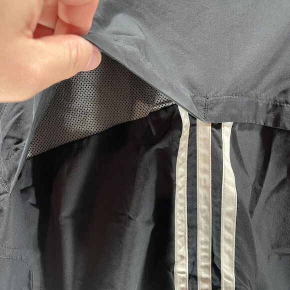 Adidas Jacket Womens Large Black Vented Windbreaker Full Zip Outdoor Logo Ladies - Picture 10 of 13